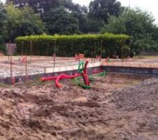 Pr&eacute;paration du vide sanitaire pour ensuite poser la dalle