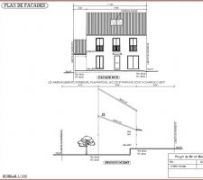 1° plan de façade sud 
2°plan de façade ouest