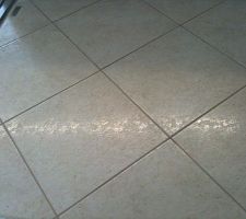Carrelage pièce de vie et couloir chambres