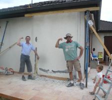 Découpage du mur pour ouverture salon