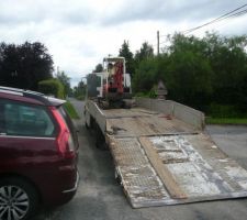 Arivée de la mini pelle