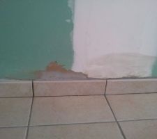 Photo prise avec portable le jour de la visite du chantier pour valider l'étape des 95%.
