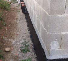 Application seconde couche du bitume hydrofuge