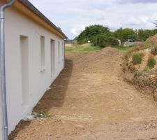 Emplacement de la future terrasse