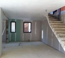 Les cloisons du bas sont tracées.