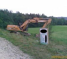 L'arrivée de la pelleteuse