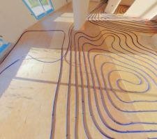 Mise en place du plancher chauffant