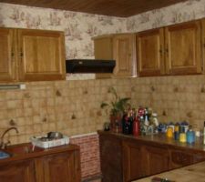 La cuisine lors de la visite de la maison