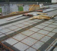 Hourdis pr&ecirc;ts pour la dalle