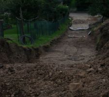 70m plus loin la route, (photo prise de l'emplacement de la future maison)