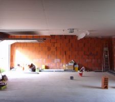 Faux plafond coté jour   garage terminé