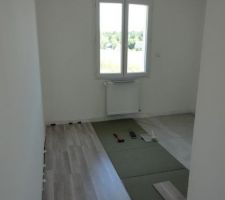 Pose du parquet.