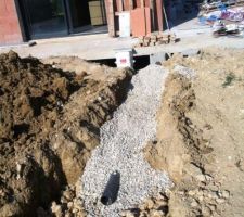 Trou perdu pour les descentes d'eau (1/4 du toit)