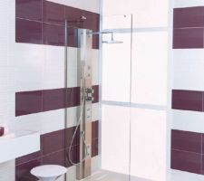 Fa&iuml;ence choisie pour notre salle de bain de l'&eacute;tage