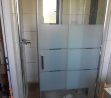 Paroi de douche sur receveur acrylique 1200mm x 900mm