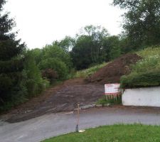 Terrassement de la plateforme grue