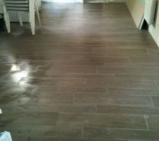 Après 2h30 de nettoyage, la laitance est moins visible!