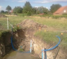 Cette fois en juillet. Toujours autant d'eau et quasi pas d'avanc&eacute;e dans les travaux.