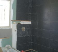 Douche en cours de réalisation