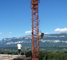Moi au commande de la grue..........