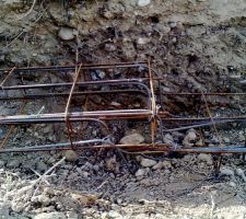 Ferraillage des fondations, détail.