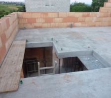 Vue sur la trémie de l'escalier