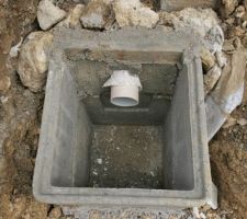 1er coffrage, avec le drain périphérique