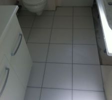 Carrelage salle de bains avec les joints