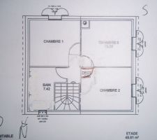 Modifs au "blanco" en attendant le vrai plan! les 2 chambres rectifiées font a peu pres 13/14m2