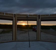 1er coucher de soleil sur la maison.