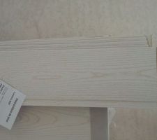 Lambris bois prévu pour le plafond du garage et de la buanderie