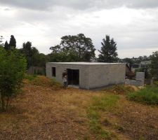 Vue arrière avec notre jardin et notre future terrasse (il faut l'imaginer)