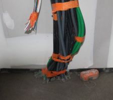 Cable electrique du bas pour tableau &eacute;lectrique