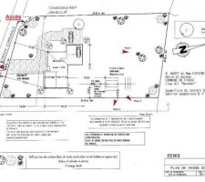 Plan de masse de la maison. 
Modifications légères en cours.