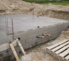 Béton fibré fraîchement coulé