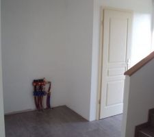 L'entrée en cours de finition