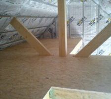 La totalit&eacute; de la maison est isol&eacute;e, le plaquiste a demand&eacute; &agrave; l'archi quand est-ce qu'il allait programmer le RDV pour le premier test bbc, mais l'archi n'est pas d&eacute;cid&eacute;, il attend que toute la maison qoit plaqu&eacute;e, et que les travaux d'&eacute;lectricit&eacute; et de plomberie s'ach&egrave;vent.