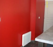 Mur rouge de Dulux valentine couleur  Rouge Kenya