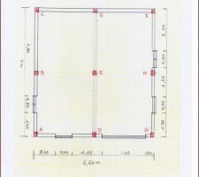 FIG.3 POsitionnement poutres