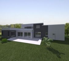 Image 3D de la maison : vue arrière