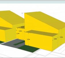 La maison doit s'inscrire dans ce volume et ne doit pas d&eacute;passer.