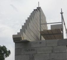 Gros plan sur ce que va &ecirc;tre notre corniche et pignon