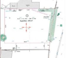 Voici le plan de notre terrain