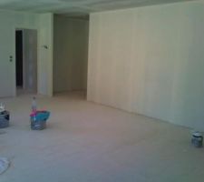 Sous couche mur salon