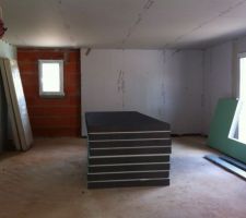Pose du placo dans notre chambre et salle d'eau