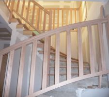 La cage d'escalier vue du bas