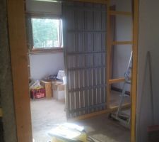 Cloison et porte sdb