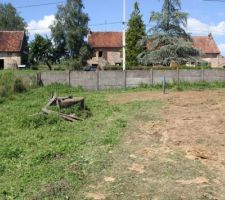 Mur du terrain &agrave; enlever