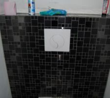 Mosaïque toilettes coin jour