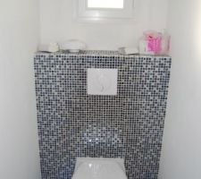 Mosaïque toilettes coin nuit